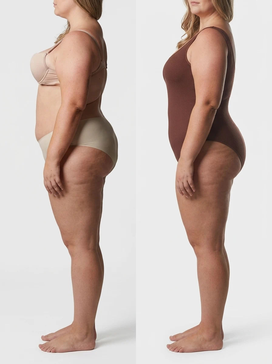 SiluetaBody® | Body moldeador acanalado con abertura higiénica